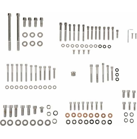 Chrome Socket-Head Motor Bolt Kit Smooth