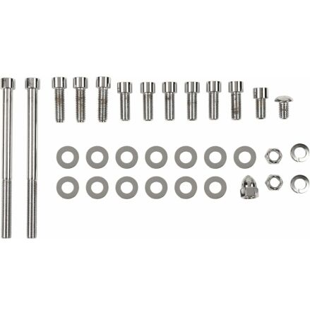Chrome Socket-Head Motor Mount Bolt Kit Smooth