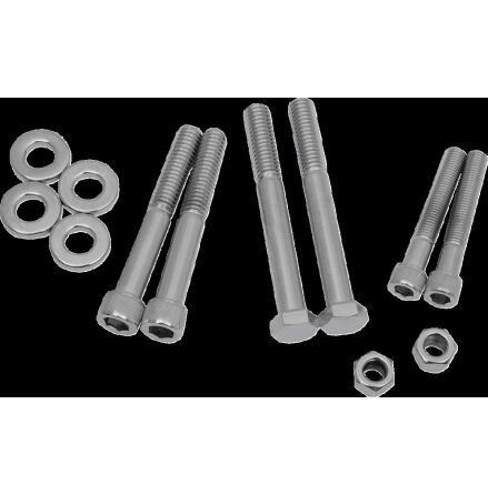 Chrome Socket-Head Motor Mount Bolt Kit Knurled