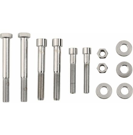 Chrome Socket-Head Motor Mount Bolt Kit Smooth