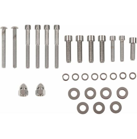 Chrome Socket-Head Transmission End Cover Bolt Kit Smooth