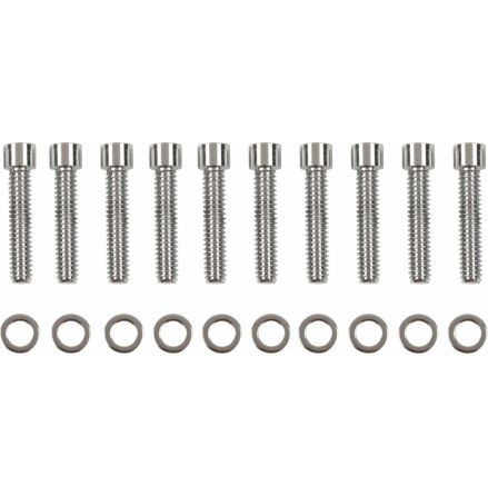 Chrome Socket-Head Cam Cover Bolt Kit Smooth