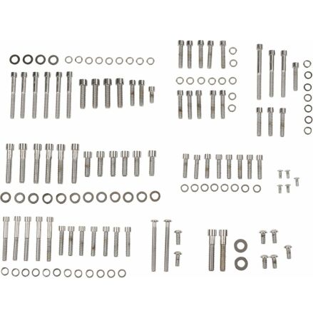 Chrome Socket-Head Engine Case Bolt Kit Smooth