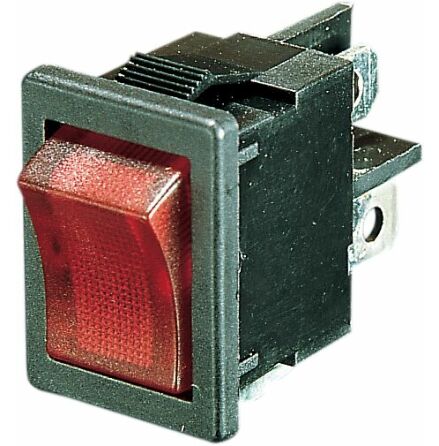 Rocker Switch On/Off Lighted Red