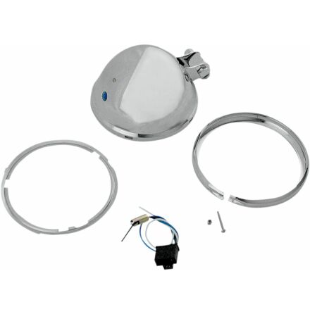 Replacement Headlight Shell 5.75&quot; Bottom-Mount Chrome