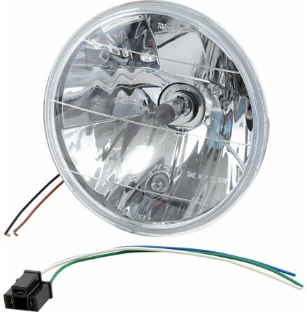 Headlight 7" W/ Running Light Chrome H4 55/60W