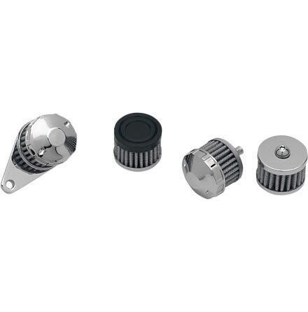 Crankcase Filter W/ Mounting Base Chrome