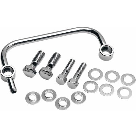 Crankcase Breather Kit One-Tube Chrome