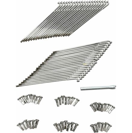 Spoke Set Front 8.125" Steel/Chrome For 19" Narrow Hub And Drop-Center Rim