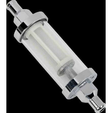 Brnslefilter 2.375&quot; W/ 5/16&quot;-Inlet Glass/Krom