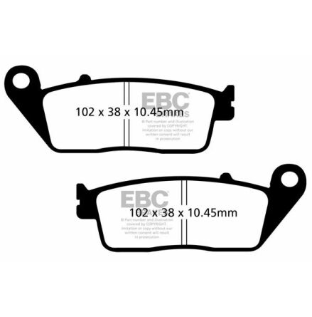 Brake Pad Sfa Series Organic Scooter