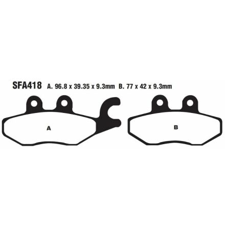 Brake Pad Sfa Series Organic