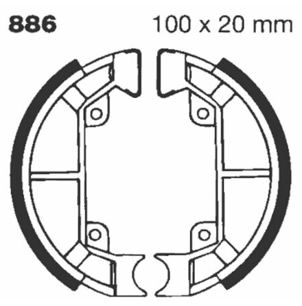 Brake Shoe Plain Series Organic