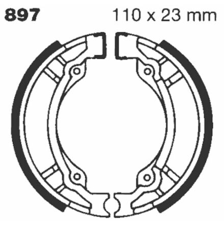 Brake Shoe Plain Series Organic