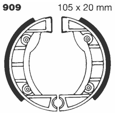 Brake Shoe Plain Series Organic