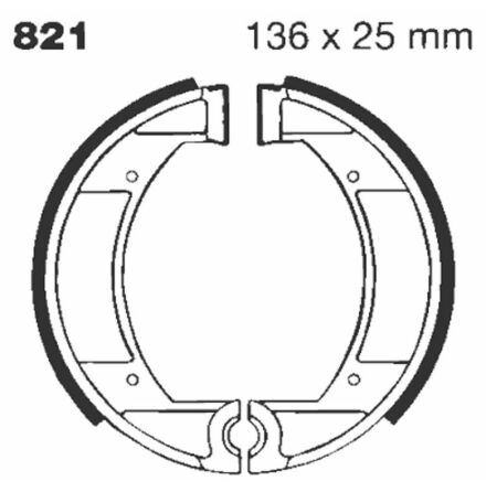 Brake Shoe Water Grooved Series Organic