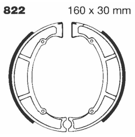 Brake Shoe Water Grooved Series Organic