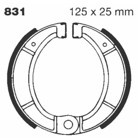 Brake Shoe Water Grooved Series Organic