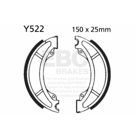 Brake Shoe Plain Series Organic