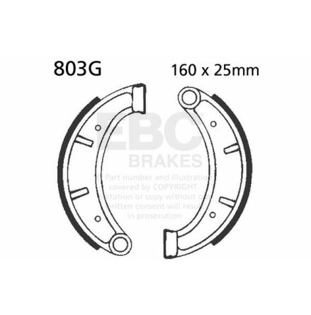 Brake Shoe  Grooved