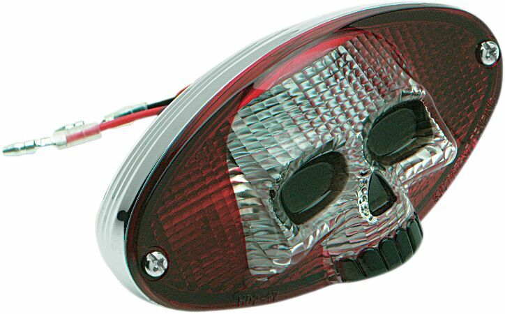 Taillight Red/Clr Skull Cateye