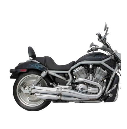 H-D V-ROD Baffled Chrome Slash Cut Slip-on Exhaust