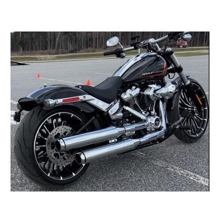 H-D Softail Long Tip Compatible Exhaust Pipes Chrome