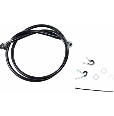 Front Brake Line Black Vinyl Coated Stainless Steel