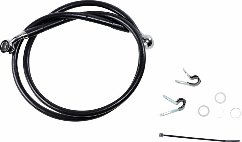 Front Brake Line Black Vinyl Coated Stainless Steel