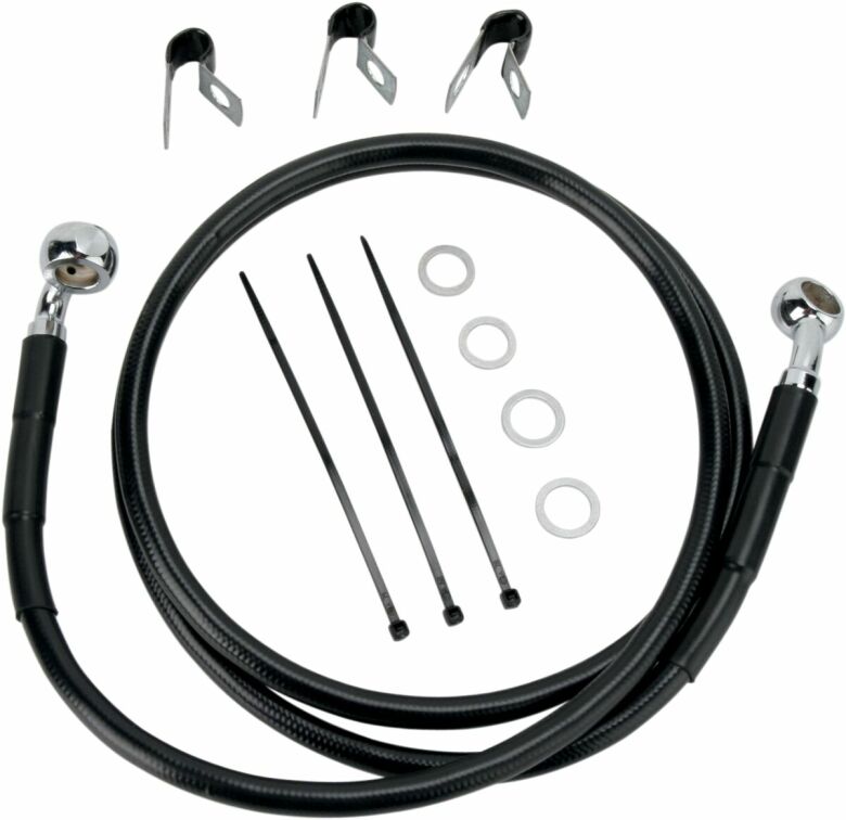 Front Brake Line Black Vinyl Coated Stainless Steel