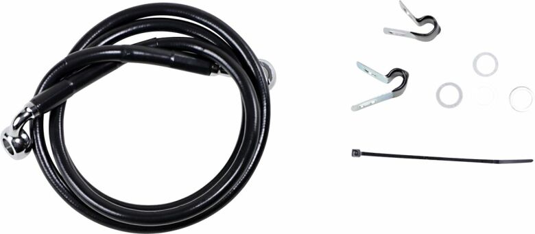 Front Brake Line Black Vinyl Coated Stainless Steel