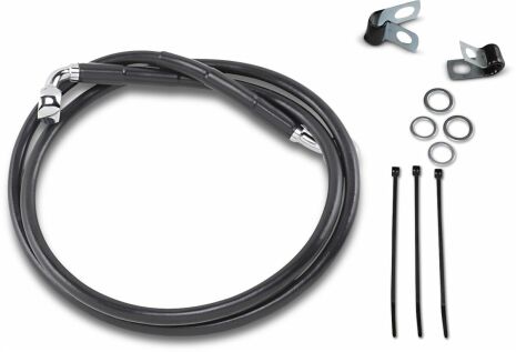 Front Brake Line Black Vinyl Coated Stainless Steel