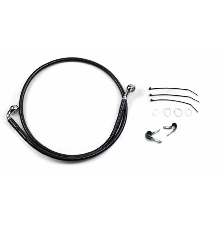 Front Brake Line Black Vinyl Coated Stainless Steel