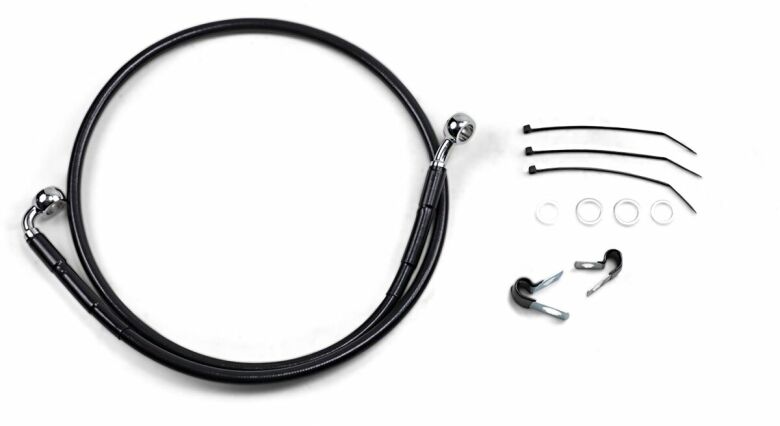 Front Brake Line Black Vinyl Coated Stainless Steel