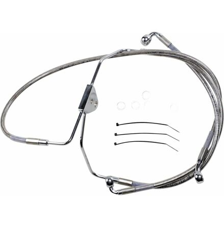 Front Brake Line Stainless Steel Extended 2&quot;