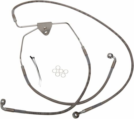 Front Brake Line Stainless Steel Extended 8"