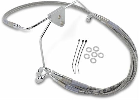 Front Brake Line Stainless Steel Extended 4"