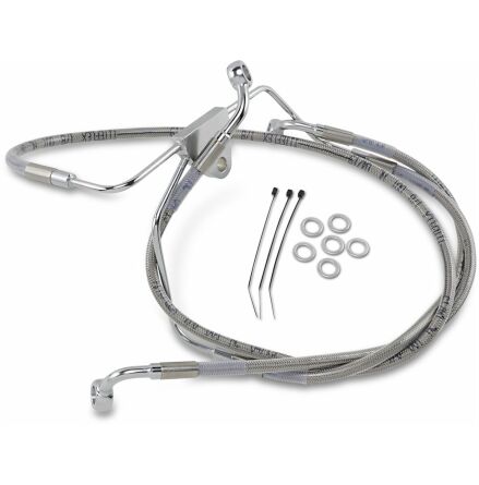 Front Brake Line Stainless Steel Extended 6&quot;