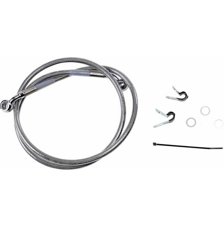 Front Brake Line Stainless Steel Extended 2&quot;