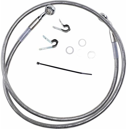 Front Brake Line Stainless Steel Extended 4&quot;