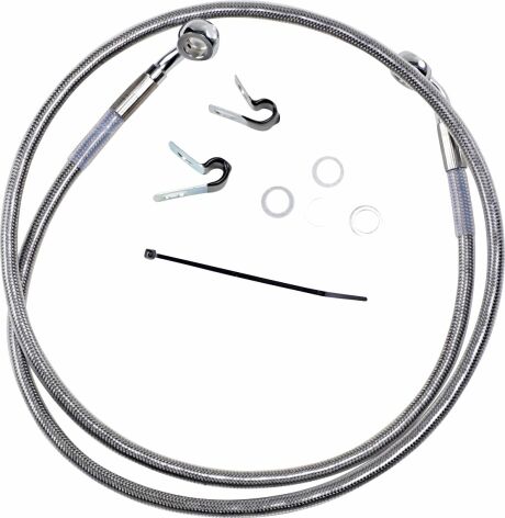 Front Brake Line Stainless Steel Extended 4"