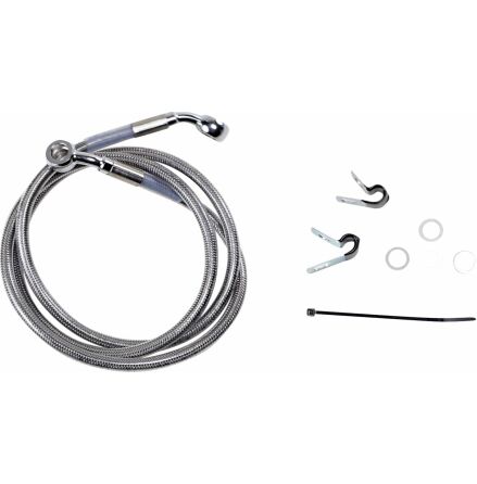 Front Brake Line Stainless Steel Extended 6&quot;