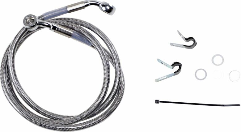 Front Brake Line Stainless Steel Extended 6"