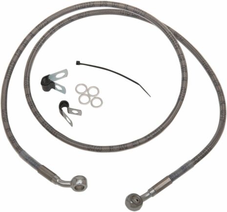 Front Brake Line Stainless Steel Extended 8"