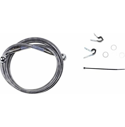 Front Brake Line Stainless Steel Extended 10&quot;