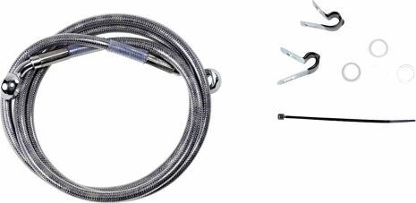 Front Brake Line Stainless Steel Extended 10"