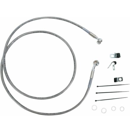 Front Brake Line Stainless Steel Extended 8&quot;