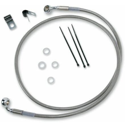 Front Brake Line Stainless Steel Extended 2&quot;