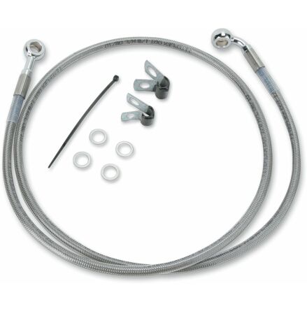 Front Brake Line Stainless Steel Extended 6&quot;