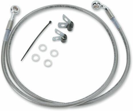 Front Brake Line Stainless Steel Extended 6"